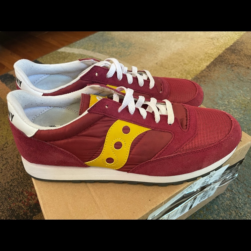Red & Yellow Saucony Jazz